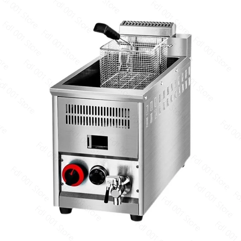 Commercial Table Deep Gas Fryer 17L Single-cylinder Chicken Chips Fried Pan Restaurant Equipment Freidoras