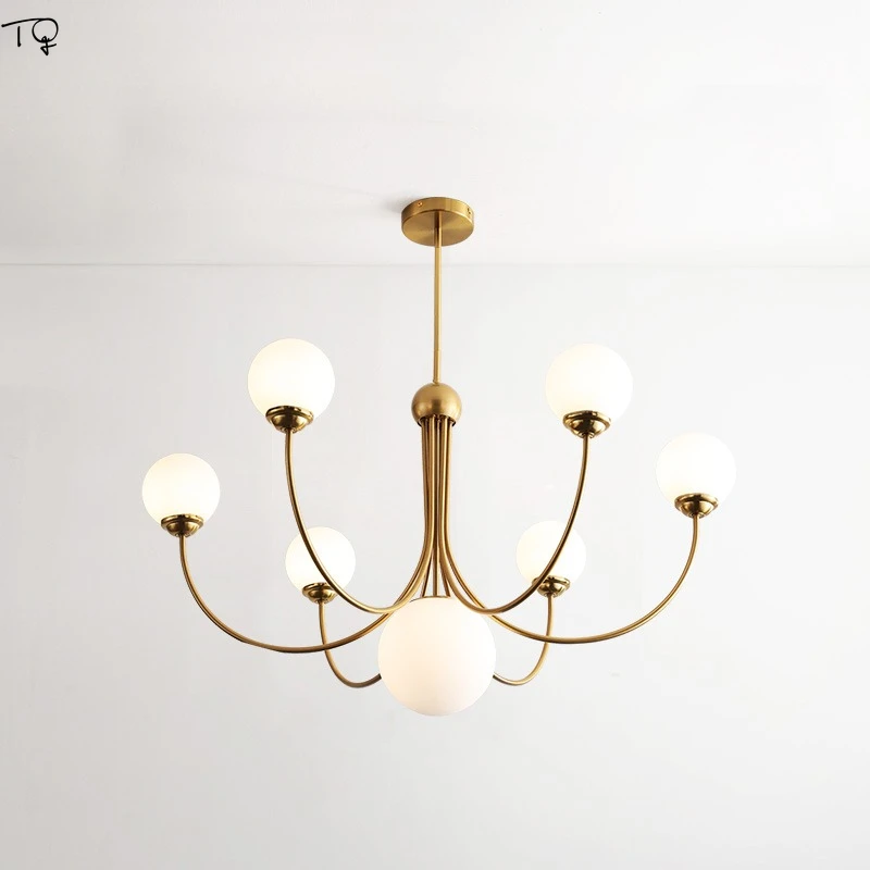 French Luxury Cream Wind Retro Magic Bean Chandeliers Lighting LED G9 Gold/Black Hanging Lamp Living/Dining Room Bedroom Stair