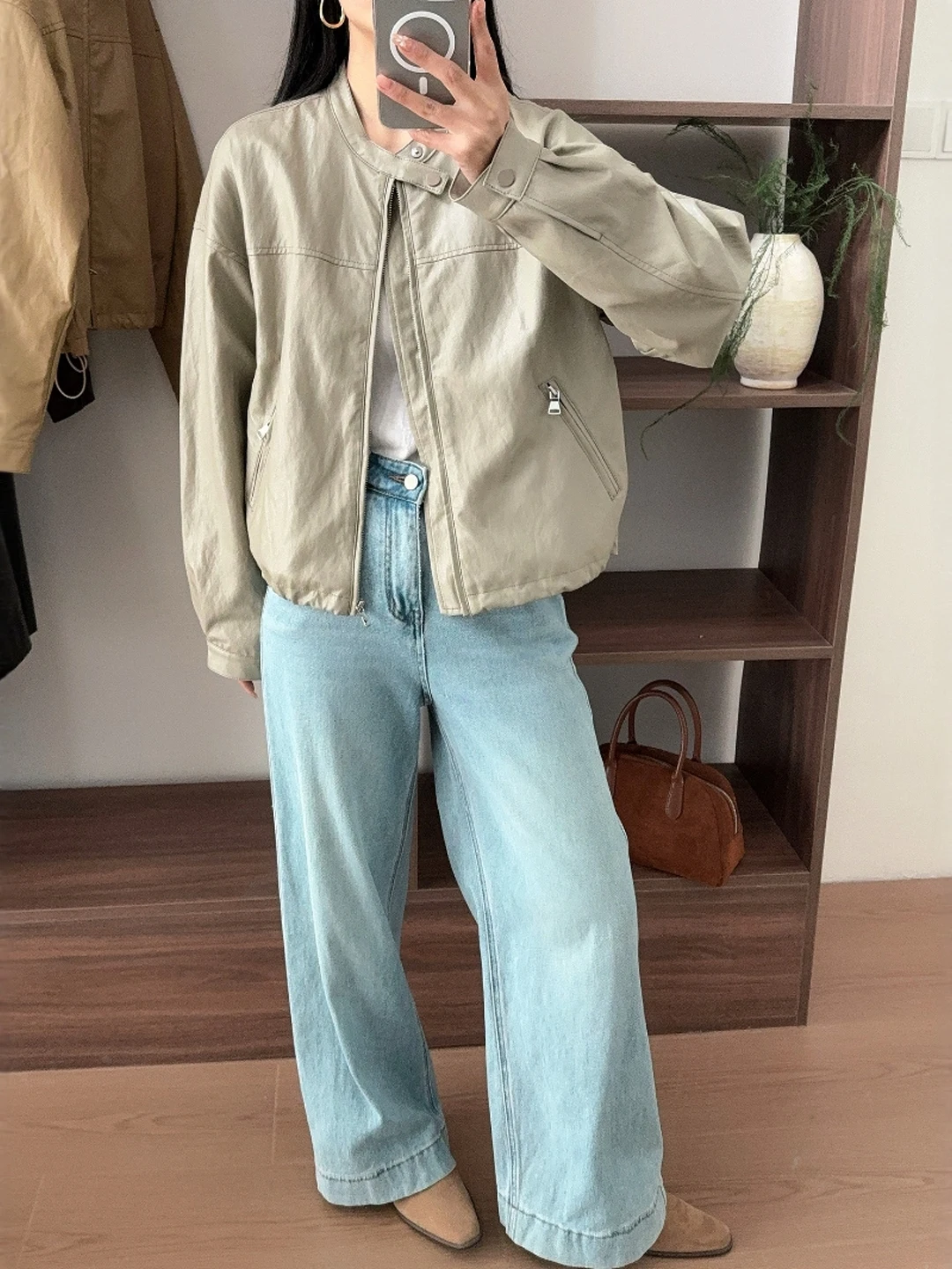 Faionable Bla cuir Jaet femmes 2025 nouveau américain rétro décontracté Sli moto petite taille en cuir Jaet