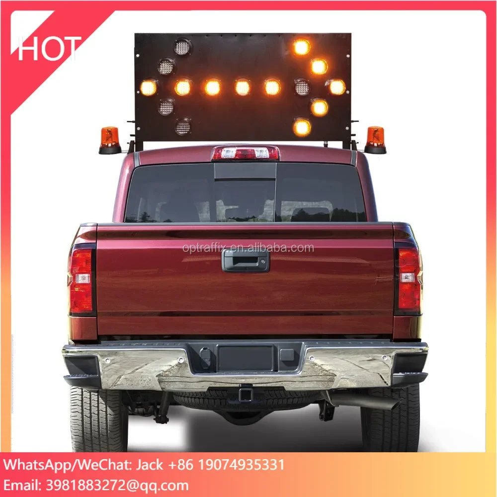 ป้ายไฟ LED ควบคุมความปลอดภัยบนท้องถนน G071710 ไฟเตือน อุปกรณ์จราจร ติดตั้งบนรถบรรทุก แสดงลูกศร