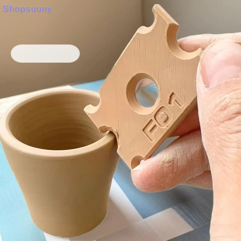 [SU]1/2Pcs Pottery Clay Trimming Scraper With Multi Size Edges And Non Slip Texture For DIY Ceramic Crafts And Pottery Creation