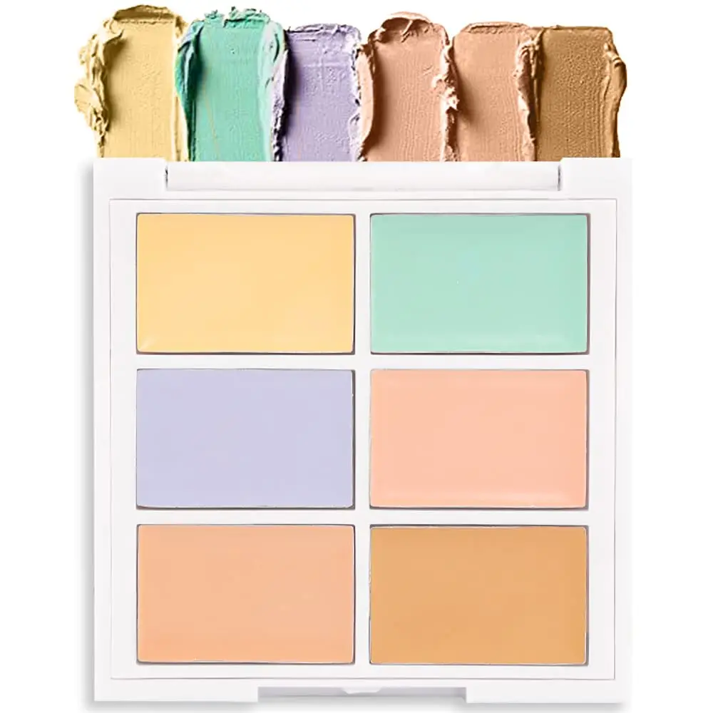 

PROFESSIONAL Color Correcting Concealer Palette 6Color Contour Palette Cream Green Pink Yellow Mature Skin Full Coverage