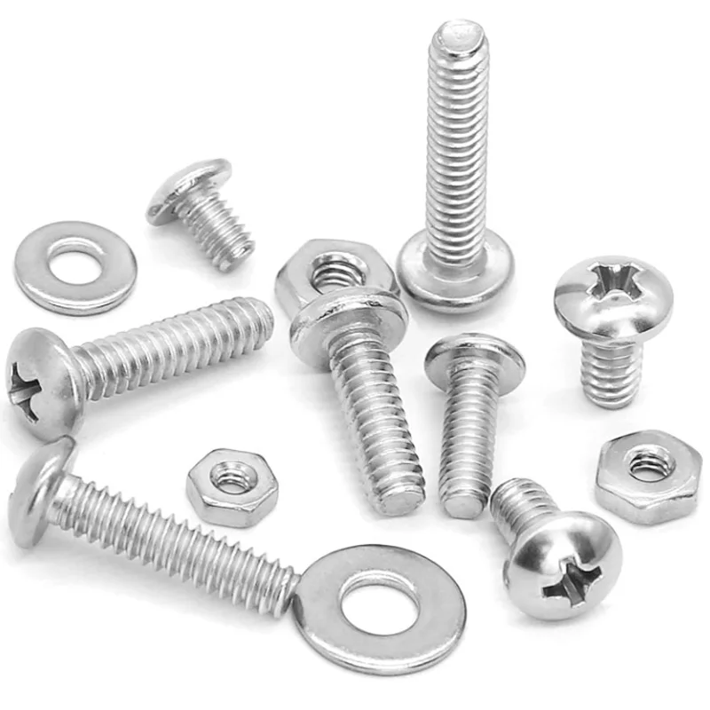 

Набор машинных винтов 240 шт./коробка, M3 M4 M5, из нержавеющей стали 316, с крестообразным шлицем, с полукруглой головкой, с гайками, болтами и плоскими шайбами