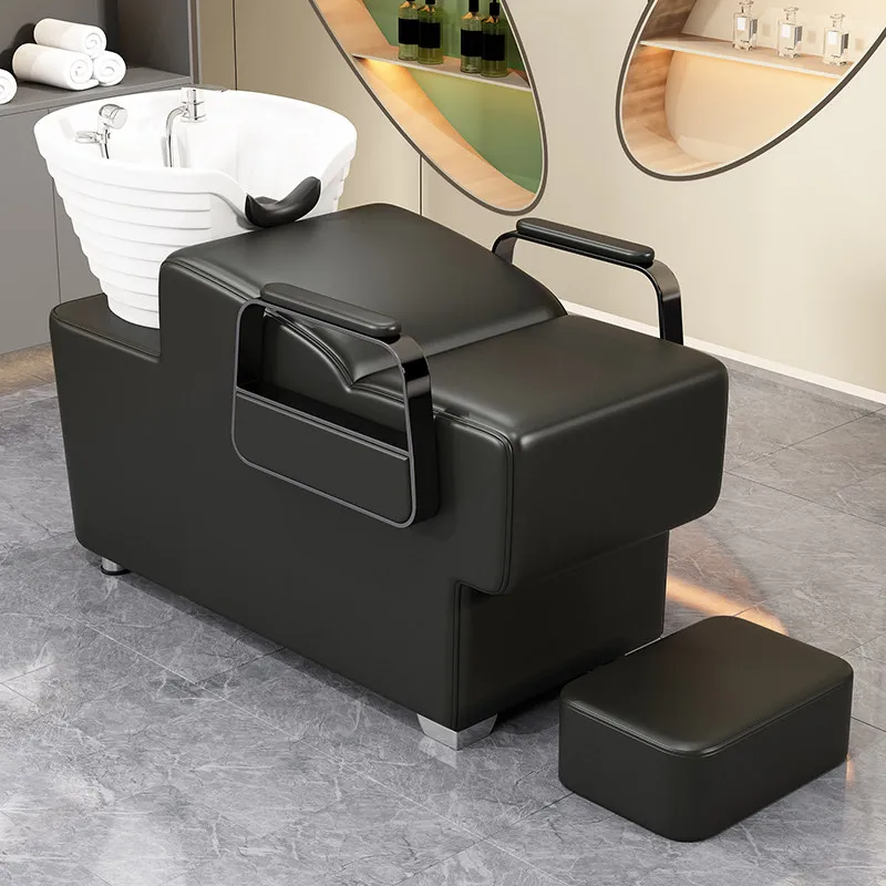 Ceramic Basin Shampoo Bed Living Room Elegant Modern Barber Equipment Shampoo Bed Cosmetology Meubles De Salon Beauty Showcase