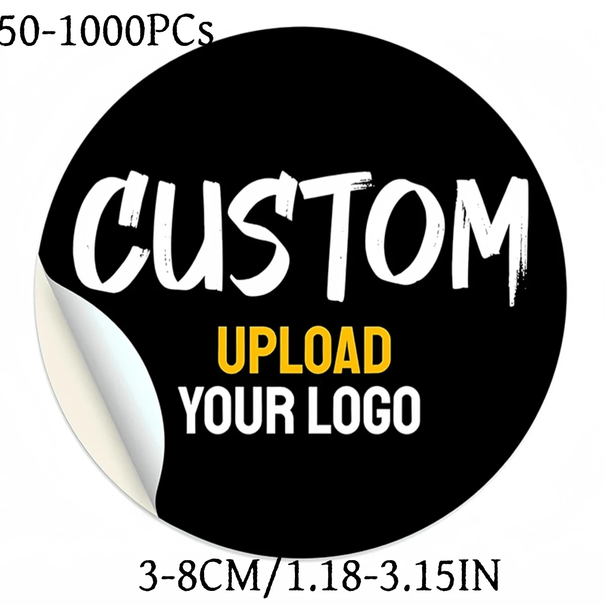 ملصقات دائرية مخصصة مقاس 3-8 سم - شخصية مثالية لحفلات الزفاف وأعياد الميلاد والذكرى السنوية والمدرسة والمناسبات