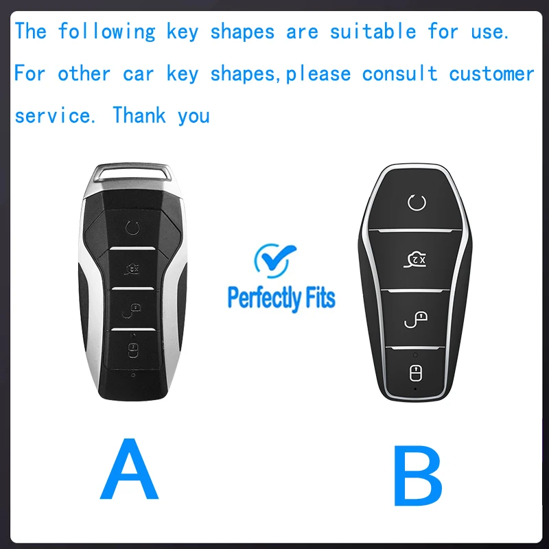 Car Key Fob Cover with Keychain for BYD  ATTO3 Dolphin for Han ev Song Plus Song Plusdmi Tang Qin Seal Tang yuan