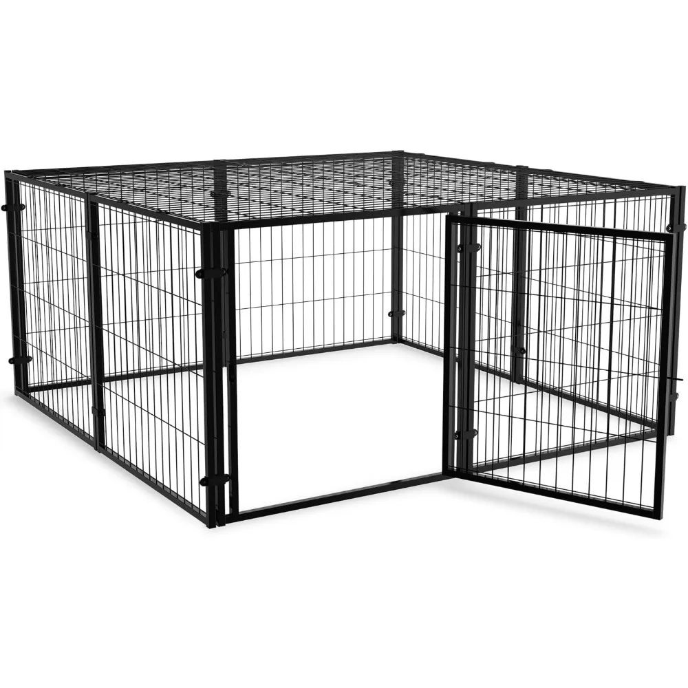 

Dog Playpen, Extra Large Dog Crate, 48"x48"x24", Heavy Duty Dogs Cage, Pet Playpen, for Small Medium Dogs