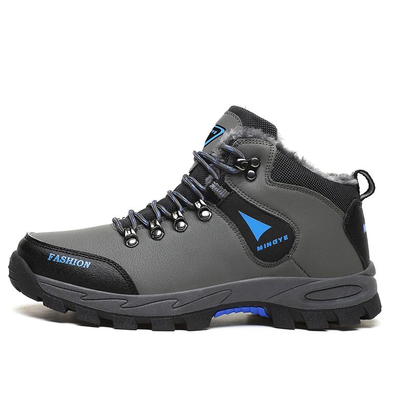 

Outdoor Hiking Shoes Men Lace-up Plush Thick-soled Men Shoes Anti-slip Wear-resistant Breathable Casual Sports Shoes Men