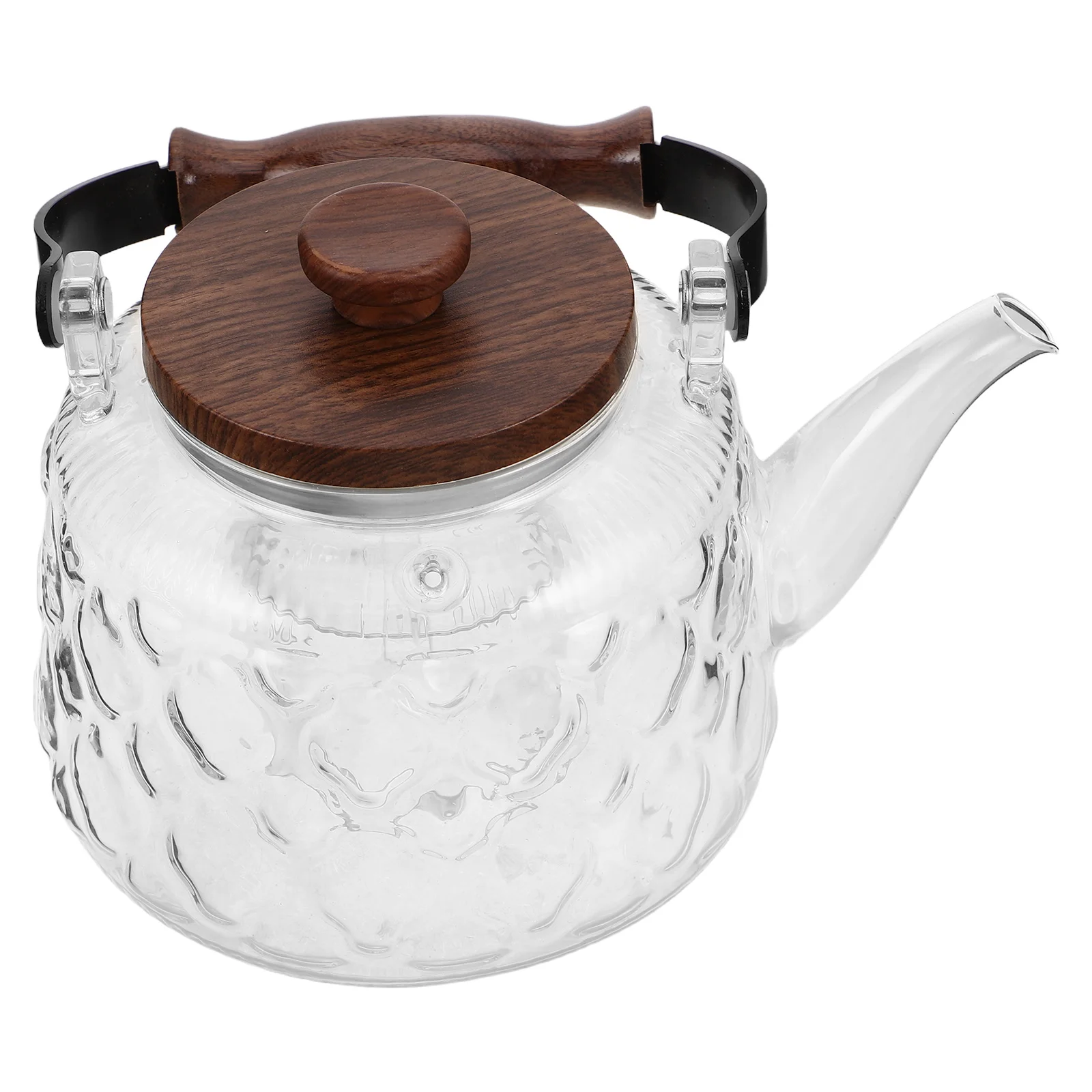 

1000Ml Retro Teapot Stovetop Safe Heat Resistant Transparent Vintage Tea Pot For Household Use Clear Kettle With Infuser