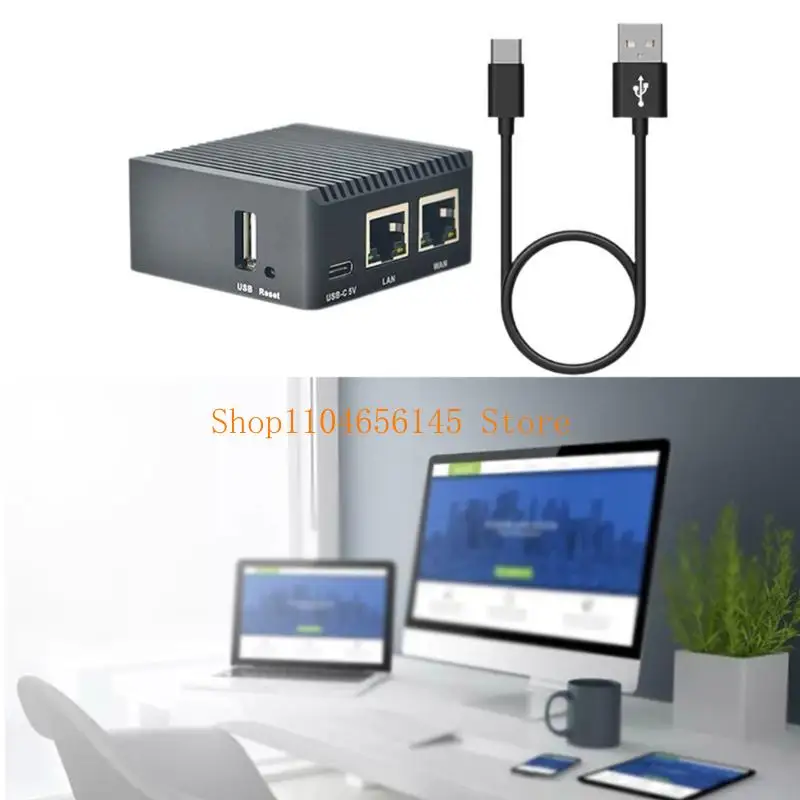 

5asd NanoPi R2S Макетная плата Маршрутизатор с открытым исходным кодом и двумя портами Gigabit Ethernet