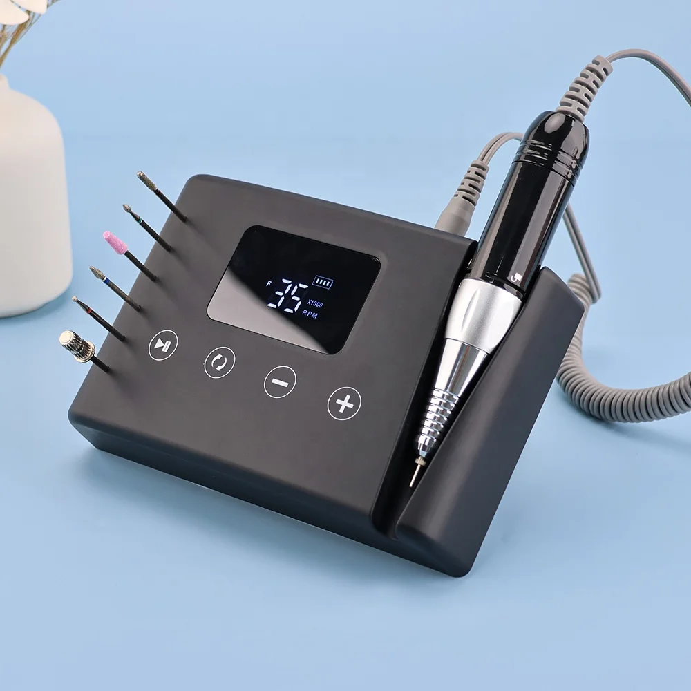 Cheap Price Nail Tech Cordless 2-In-1 Carbon Brush Motor 35000RPM Portable Electric Nail Drill Machine Rechargeable