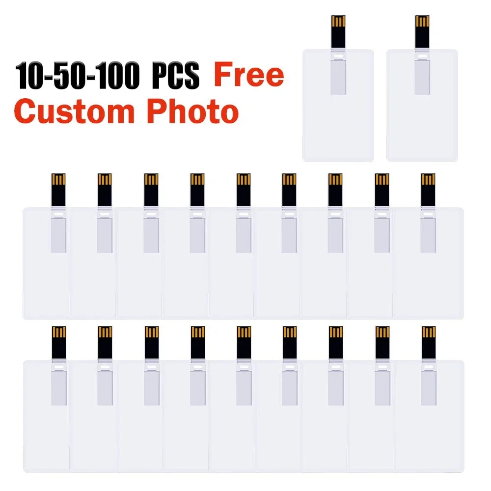 

10/50/100PCS/LOT Free logo 100% capacity 4GB 8GB 16GB credit card USB Flash Drive customized logo top quality Creative Pendrive