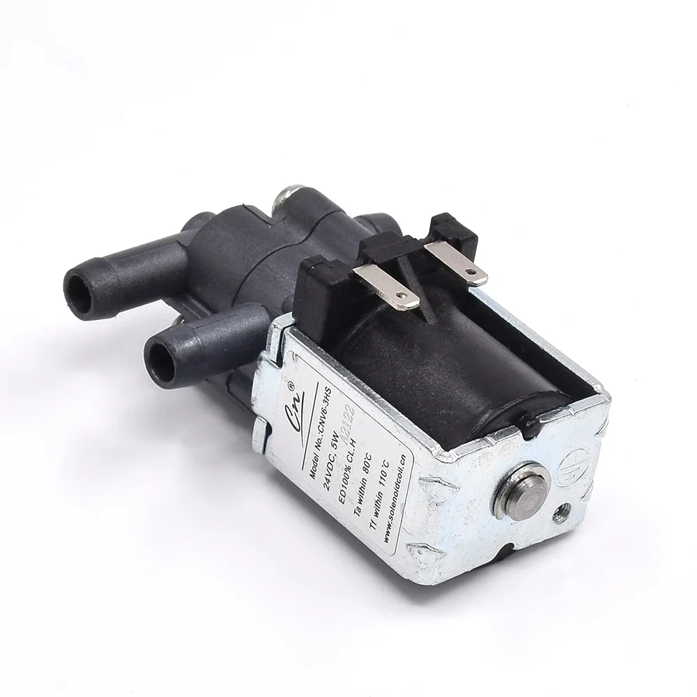 

5W CNV6-3HS DC24V Micro 2-Position 3-Way Electric Solenoid Valve Normally Closed Air Water Flow Control for Floor Carpet Cleaner