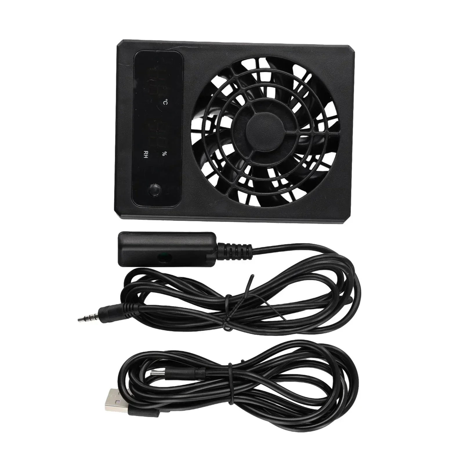 

For Reptile Enclosure Temperature Control Fan 28dB 4.41*3.32*0.98in Black Cool EASY INSTALLATION With LED Display