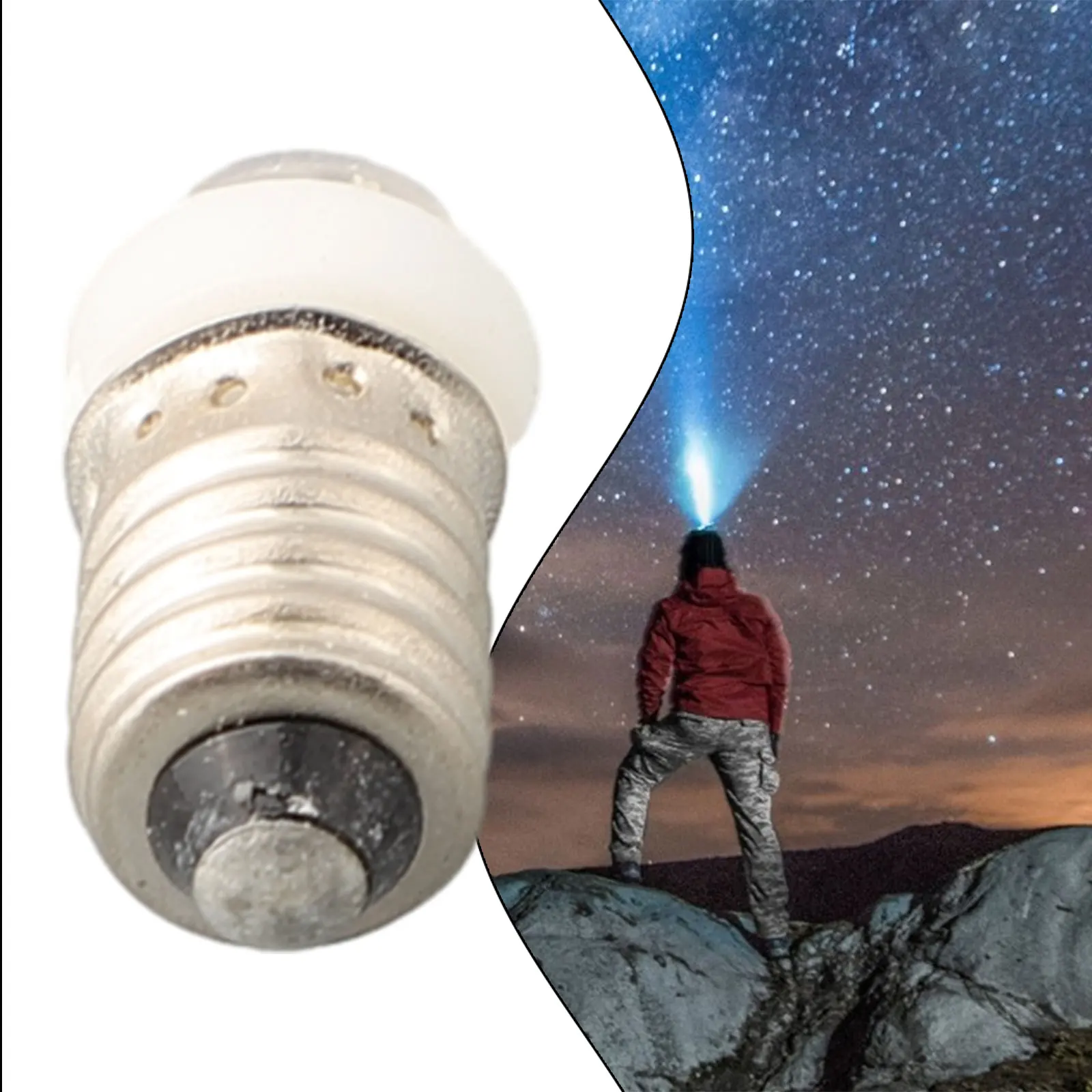 

3/4.5/6V 0.5W 6000K Flashlight Lantern Torch Flashlight Bulb White LED E10 Replacement Bulb Outdoor Tools