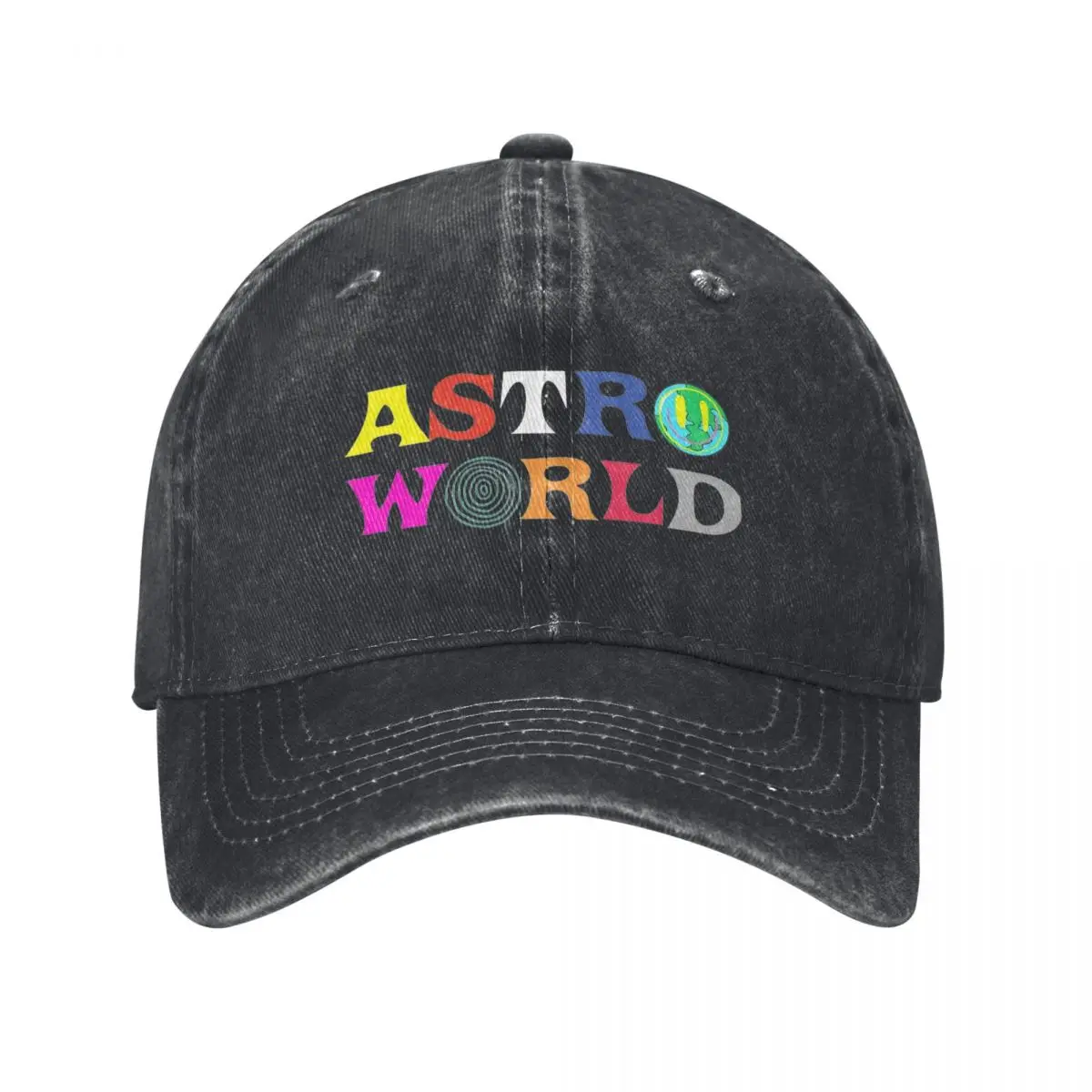 Cactus-Jack ASTROWORLD Men Women Baseball Cap Look Mom I Can Fly Letter Distressed Washed Hats Cap Retro Outdoor Golf Sun Cap