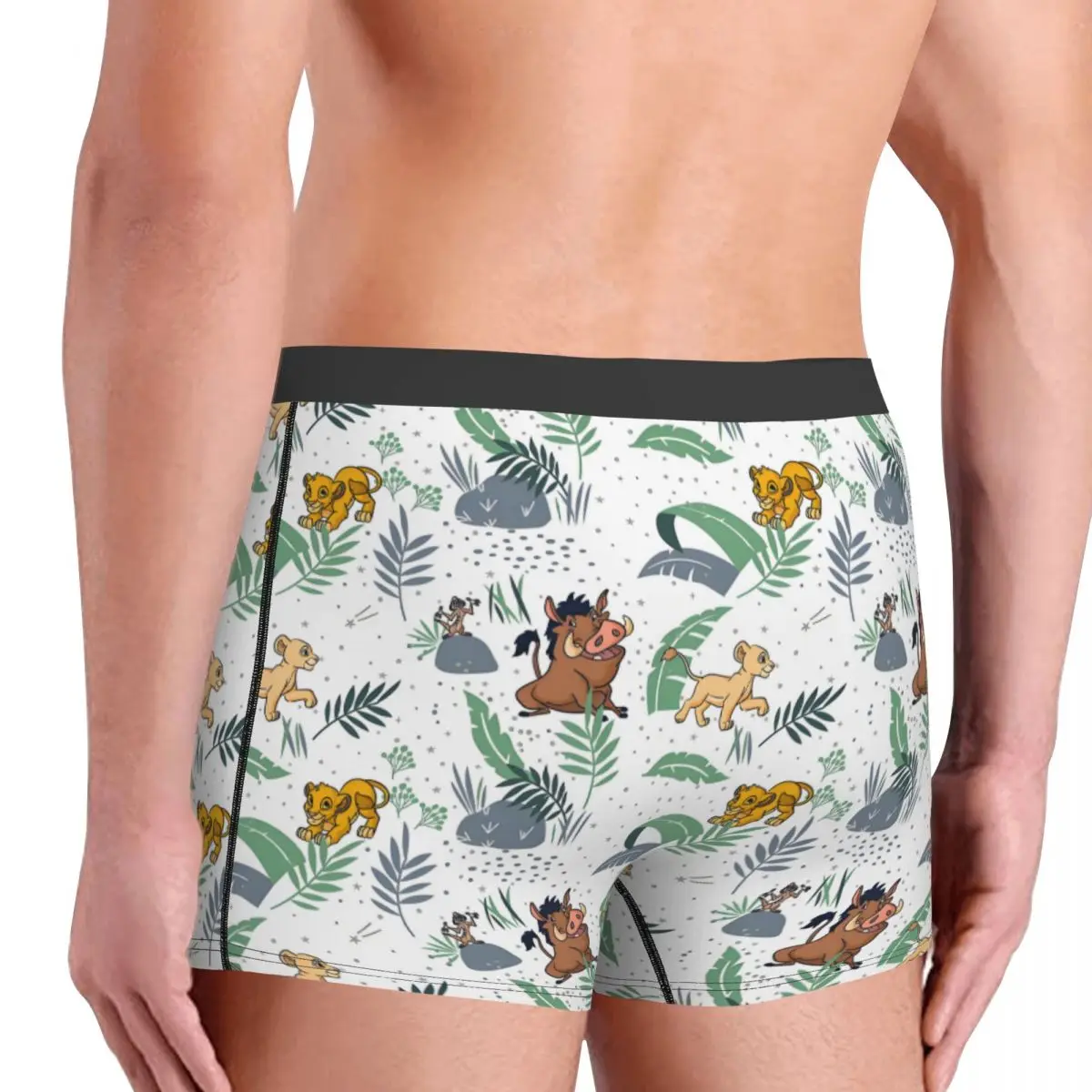 Novedad masculina personalizada, ropa interior de película del Rey León, calzoncillos Boxer Retro Hakuna Matata, pantalones cortos transpirables, bragas, calzoncillos