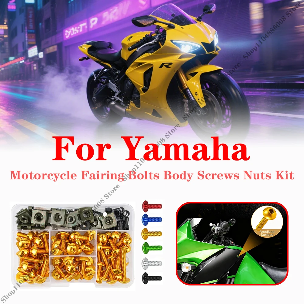 

155PCS M6 M5 Fairing Bolts Kit Fastener Clips For Yamaha YZF 600 1000 R1 R6 R3 R15 R25 T-MAX 530/500 Motorcycle Body Screws Nuts