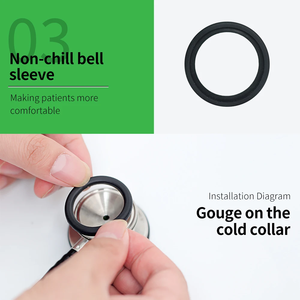 مجموعة قطع غيار سماعة الطبيب 3M Littmann المتوافقة مع أجهزة أمراض القلب الكلاسيكية III IV باللون الأسود، وأغطية الأذن، وأغطية الأطفال البالغين #4