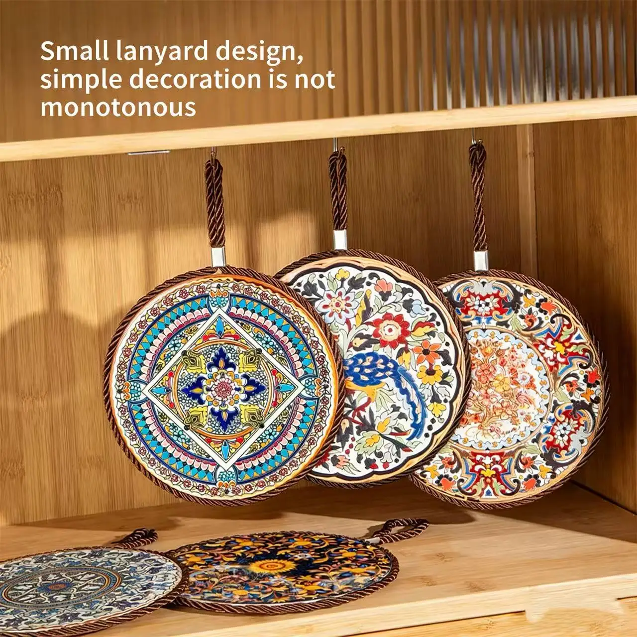 Vintage Chinese Style Heat Resistant Mats, Ceramic Trivets for Kitchen Counter & Tableware Protection