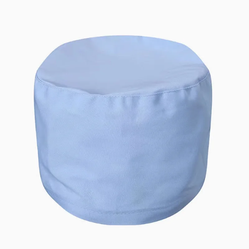 Chapeau médical rond uniforme avec élastique pour médecins et infirmières, en coton blanc, hygiène, laboratoire, atelier, chapeau professionnel médical