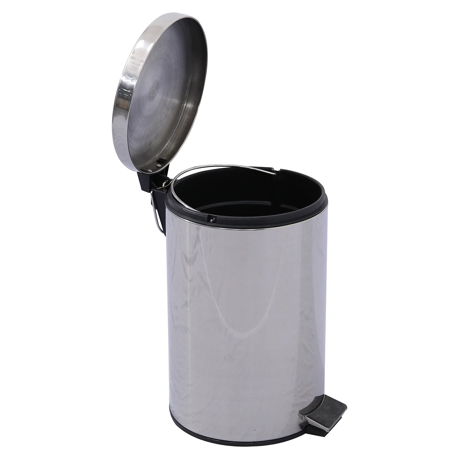 Metal dustbin stainless steel garbage bin kitchen trash can