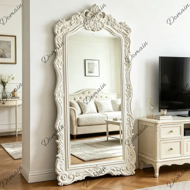 ZL Funky Floor Mirror Luxury Men Bathroom Bedroom Nordic Long Big Standing Full Body Mirror Moving Espelhos Living Room Decorati