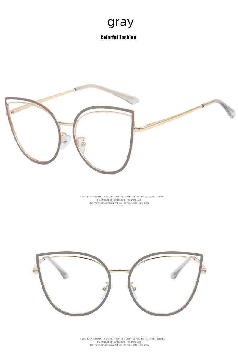 Neue Leoparden-Brille mit Blaulichtfilter und Weitsichtkorrektur für Damen, Metallrahmen, Katzenaugen-Design, photochromatisch, verschreibungspflichtig, Computerbrille – Detail 11