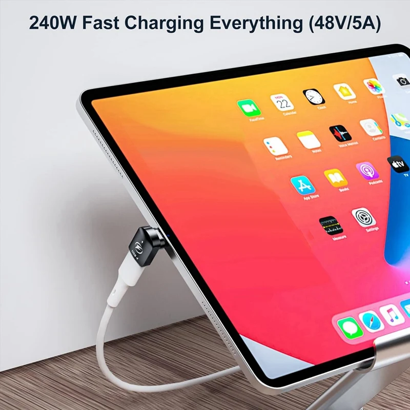 2PCS 240W Magnetic USB C Adapter, USB C Magnetic Adapter 24Pin, 40Gbps Fast Charge Data For Thunderbolt 3/4, Pro