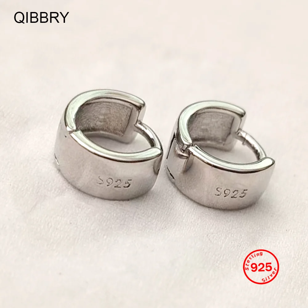 Punk Simple Stamp 925 Sterling Silver Small Circles Hoop Earrings For Women Men Fashion Jewelry Gifts 2026