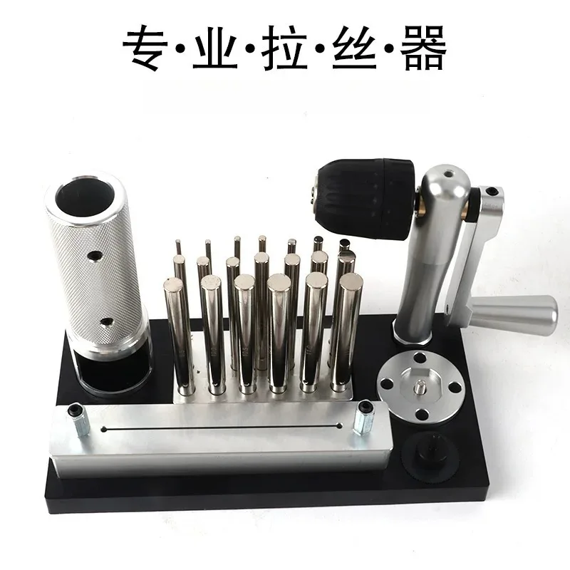 Hand Crank Wire Winder Stainless Steel Manual Wire Drawing Machine Desktop Industrial Wire Rewinding Pulling Processing Tool