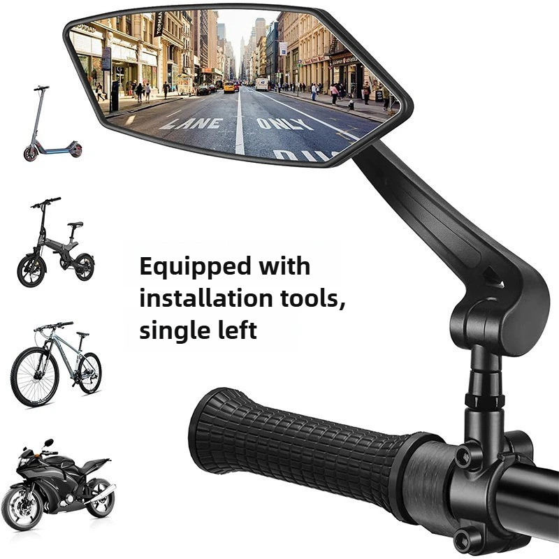 Fietsachteruitkijkspiegel Fietsen Helder breed bereik Back Sight Achteruitkijkspiegel Reflector Verstelbaar stuur Links Rechts Spiegel