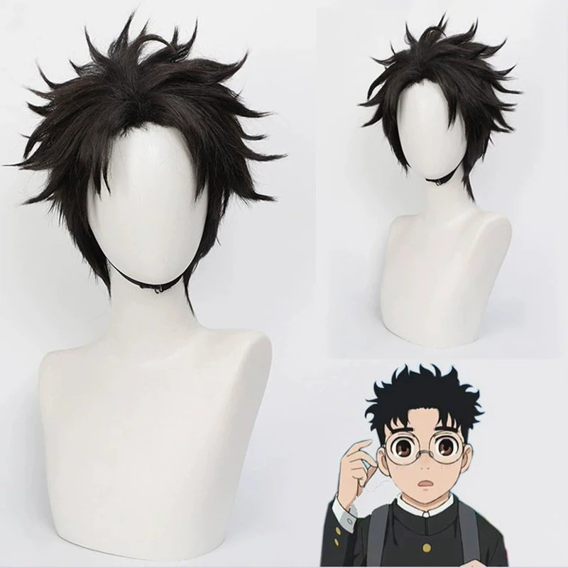 

Парик для косплея Dandadan Аниме Парик Takakura Ken Короткий черный аниме-игровой парик для ролевых игр Мужской синтетический парик аниме для аниме-игры Косплей