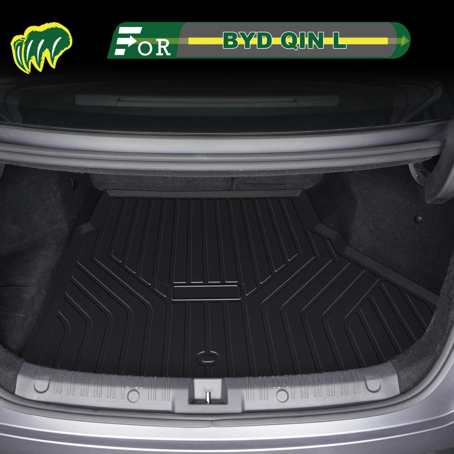 

Для BYD QIN L 2024-2025 TPE индивидуальный коврик для багажника автомобиля всесезонный коврик для багажника 3D-образная подкладка для багажника защитный коврик для спинки стула