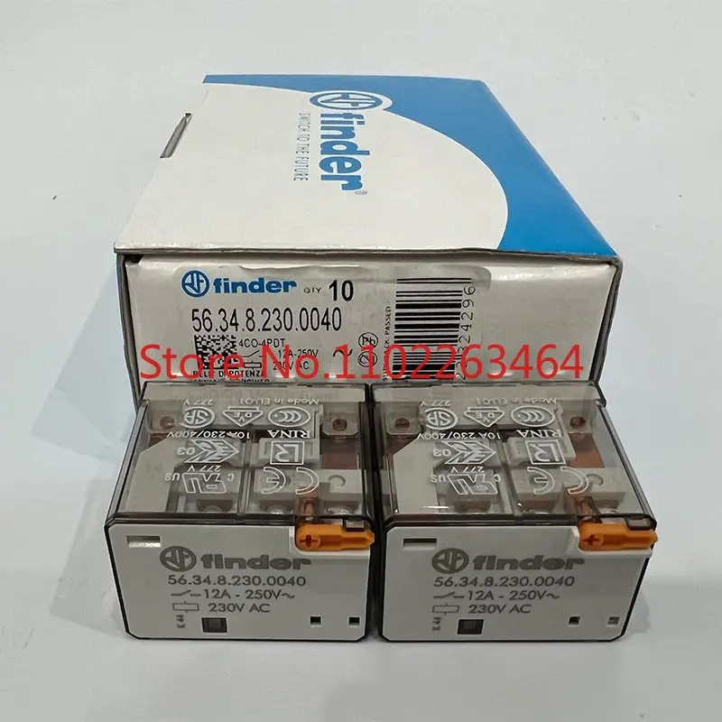 

Finder relay 56.34.8.230.0400 4PDT, Ucoil: 230VAC, 12A/250VAC, 12A/30VDC base 96.74SMA new and original in stock