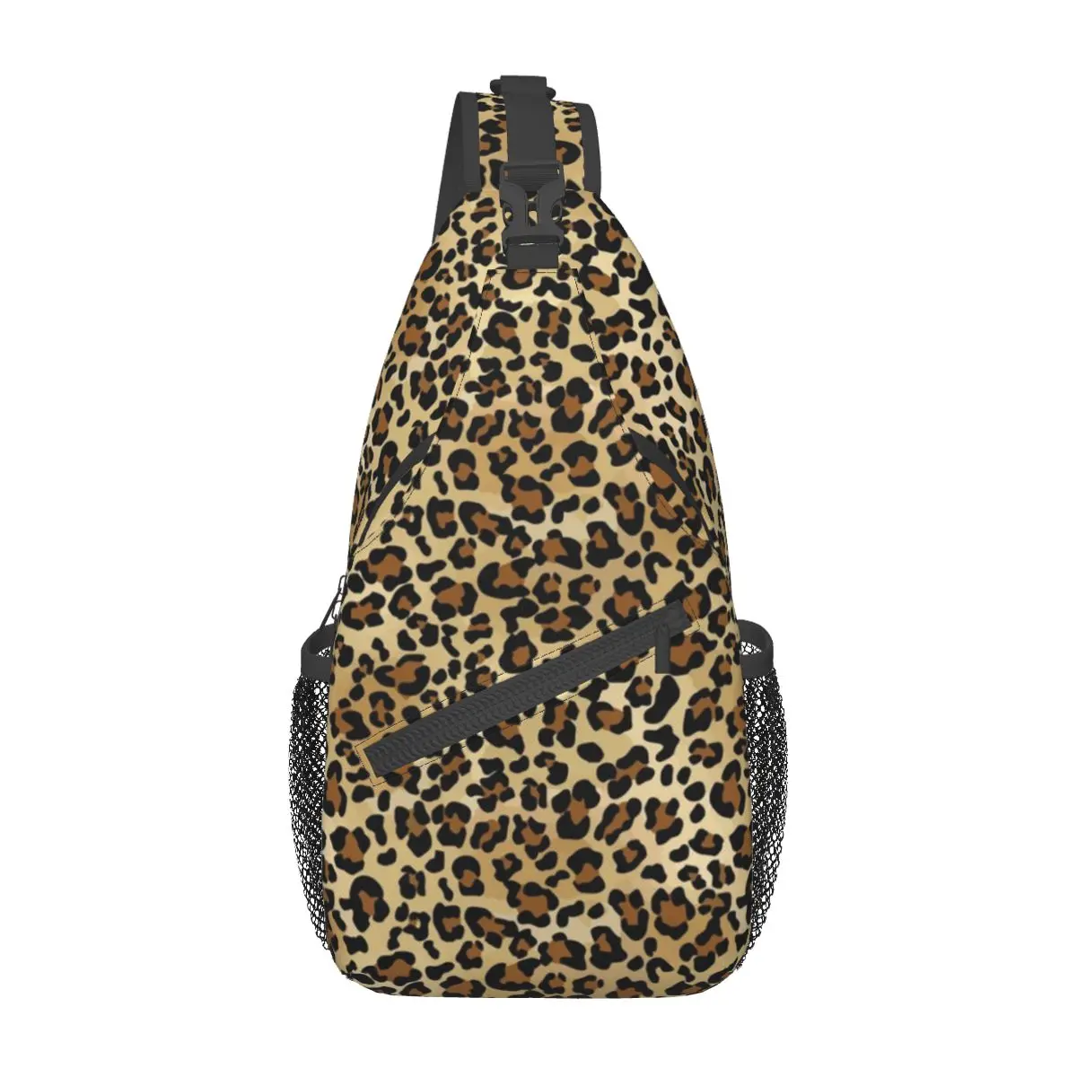 Pretty Simple Animal Leopard Small Sling Bag Chest Crossbody Shoulder Backpack Hiking Travel Daypacks Savage Wild Men Women