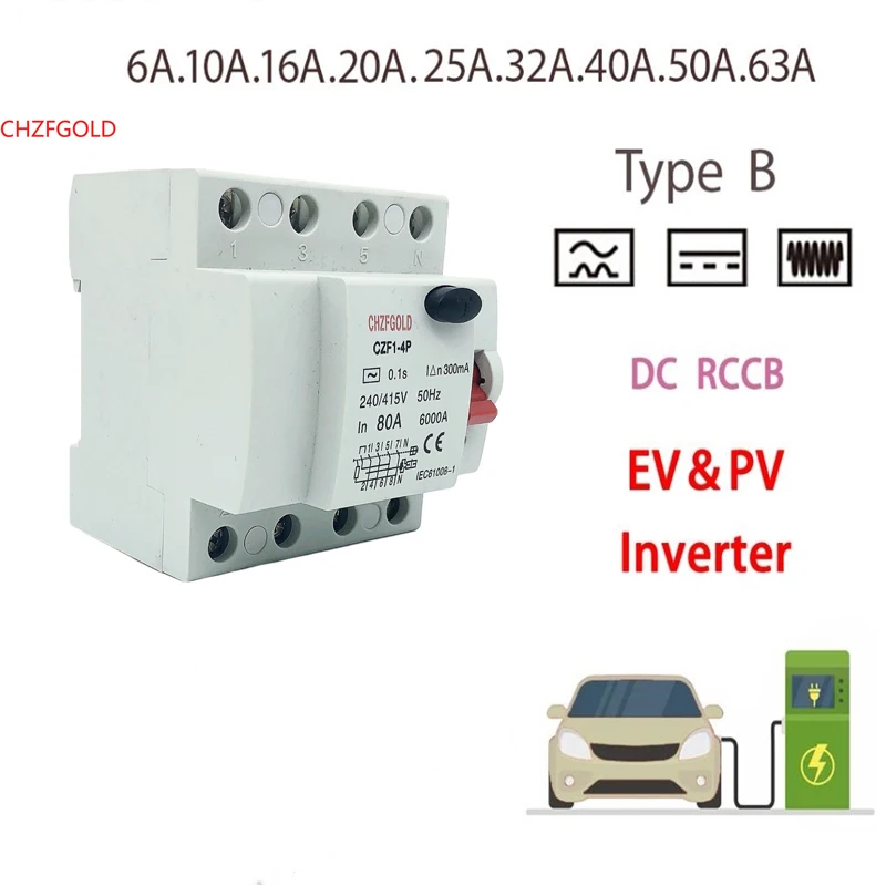 High Quality EZ9R56440 Easy9 4 Pole 40A 100mA RCD/ELCB/RCCB