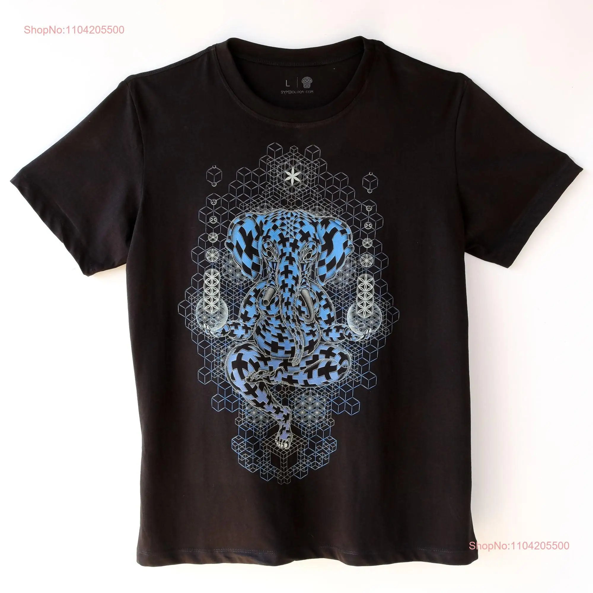 UV Reactive Ganesh hindu god Psy T Shirt Glow In The Dark Blacklight Burning Man Clothes Clothing Psychedelic Trippy Ganesha