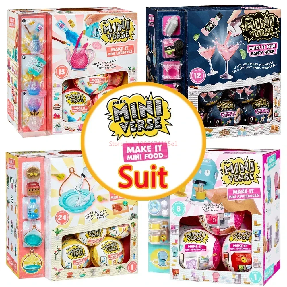 

Set MGA Miniverse Make It Mini Spa Collection Diy Spa Accessories Toys Blind Box Doll Set Girls Gift Mystery Box Kids With Box