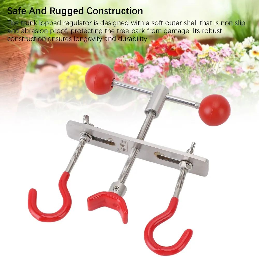 Stainless Steel Tree Branch Bender Labor Saving Red Bonsai Branch Modulator Multifunctional Ergonomic Design