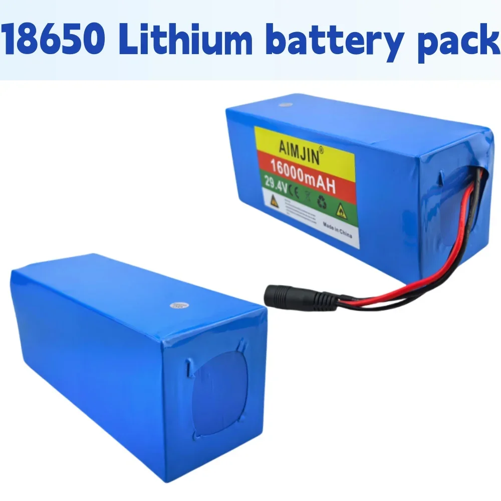 7S5P 29.4V 16000mah 18650 Li-Ion Battery Pack 16A Built-in Smart BMS with 29.4V 2A Charger