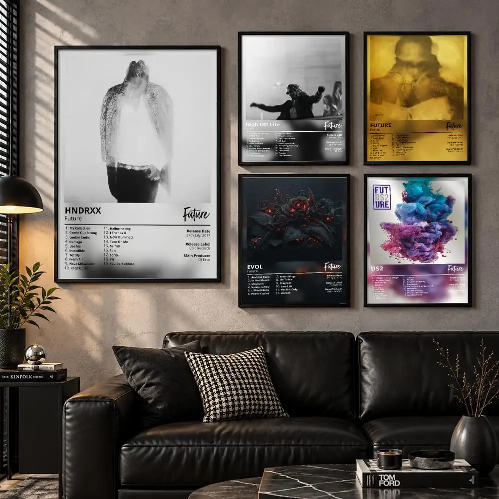 F-Future Rapper Album Cover Poster Wall Art Sticker For Living Room Bedroom Bar Home Decor Mural Painting Decoration