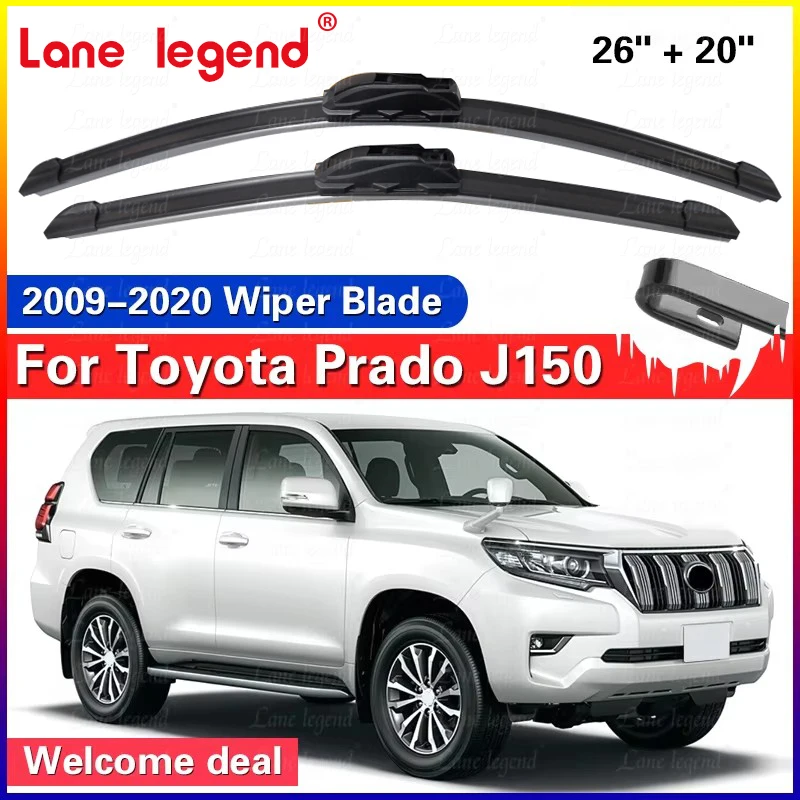 شفرات الممسحة الأمامية لسيارة Toyota Prado J 150 J150 2009 - 2020 نافذة الزجاج الأمامي 26 "+ 20" ملحقات السيارة