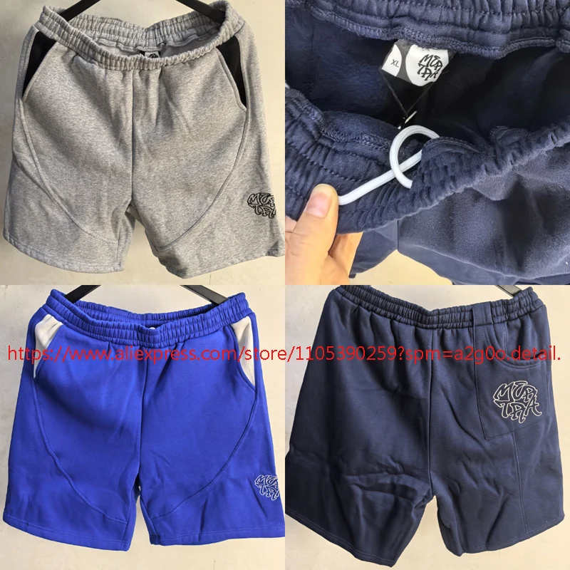 

American Streetwear Mertra Casual Shorts Summer New Splice Contrast Color Embroidered Logo Loose Sports Shorts