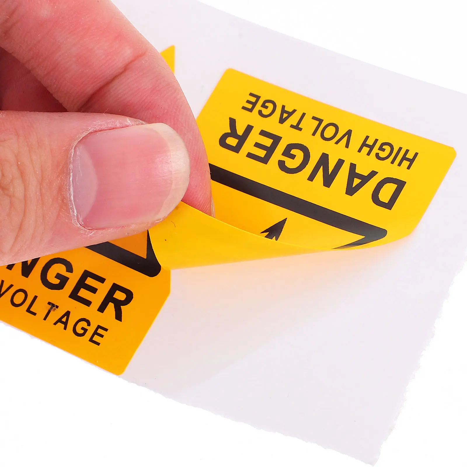 6Pcs Industrial Safety Signs For Construction Site Warning Sign Electric Engine Equipment Caution Adhesive Yellow