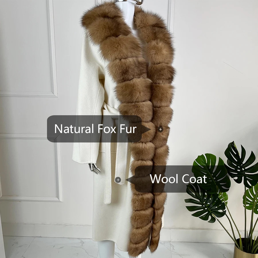 Natural Fur Coats Women\'s Fox Fur Lapel Coat Luxury Warm Winter Short Real Fox Fur Jacket 2024 New Outerwear