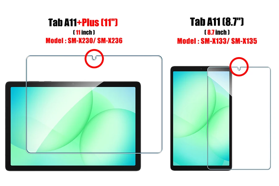 Für Samsung Galaxy Tab A11 Plus A11+ Displayschutzfolie aus gehärtetem Glas auf Galaxy Tab A11 8,7 Zoll 2025 9H Filmzubehör – Detail 1