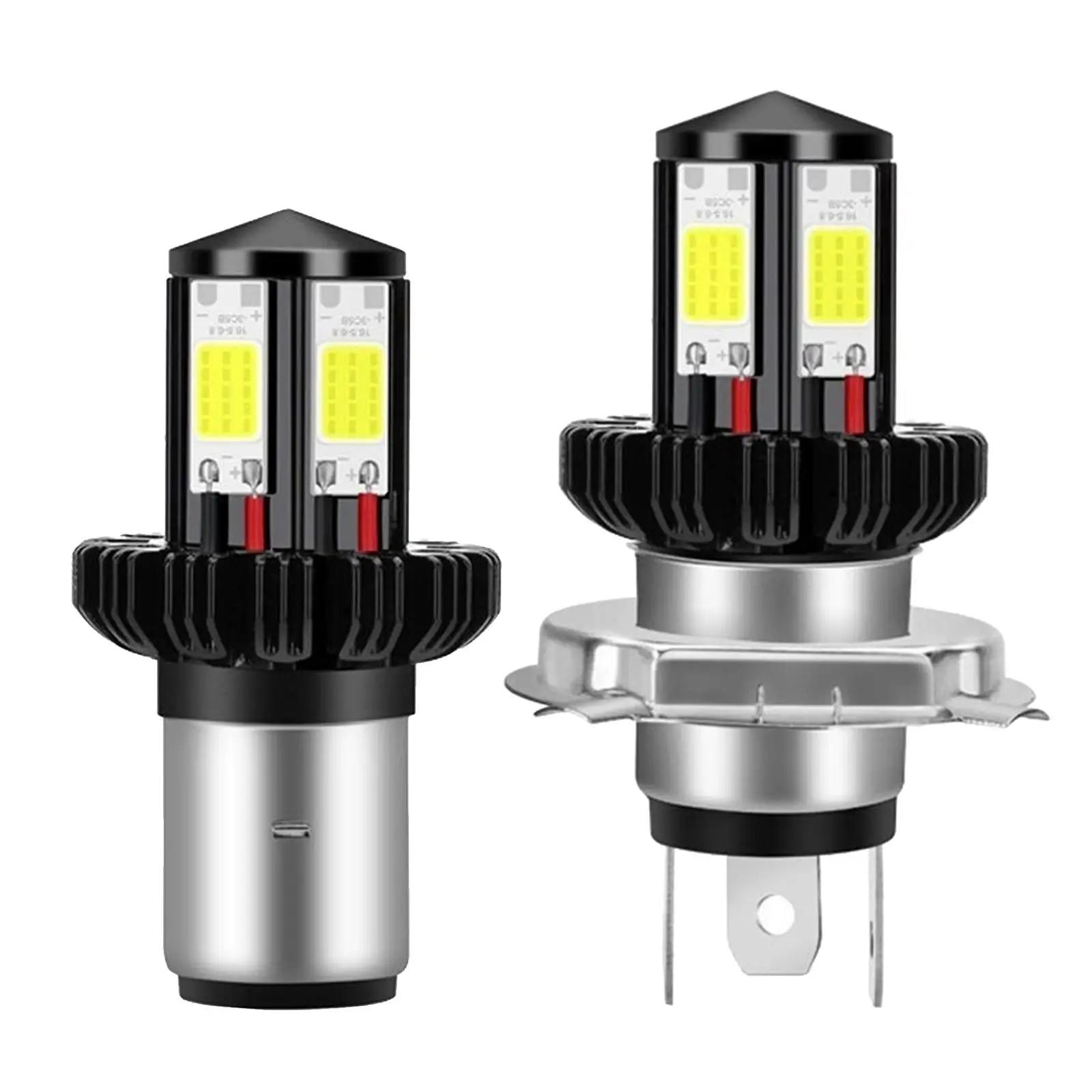 H4/ BA20D Motorcycle Headlight Bulbs Lamps LED Replacement, Optimal Thermal Design