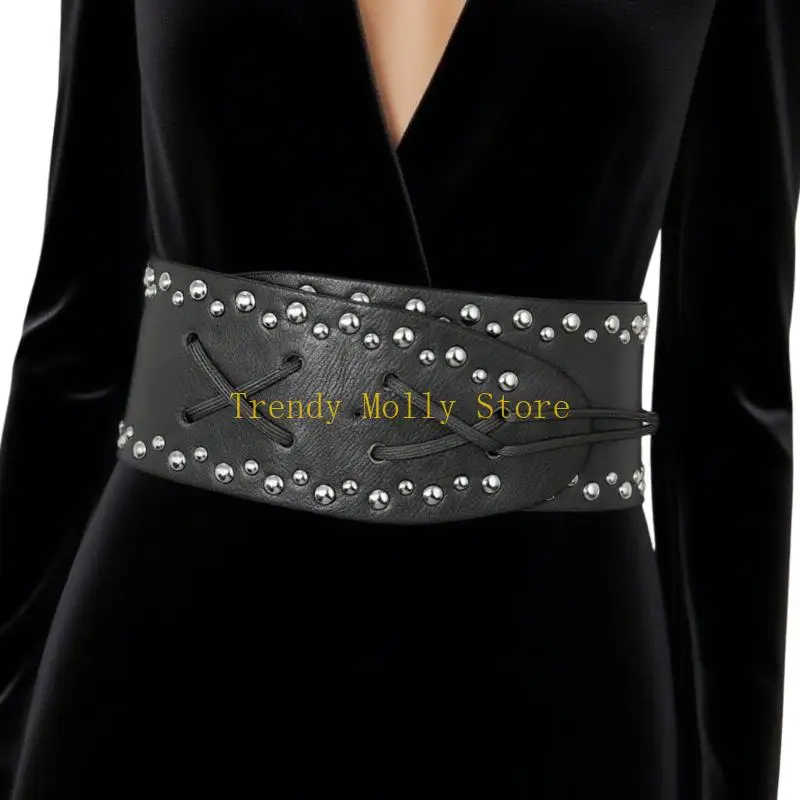 N5KB حزام خصر إضافي ذهبي فاتح قابل للتعديل من الجلد الصناعي مزود بفتحات تهوية للاستخدام اليومي