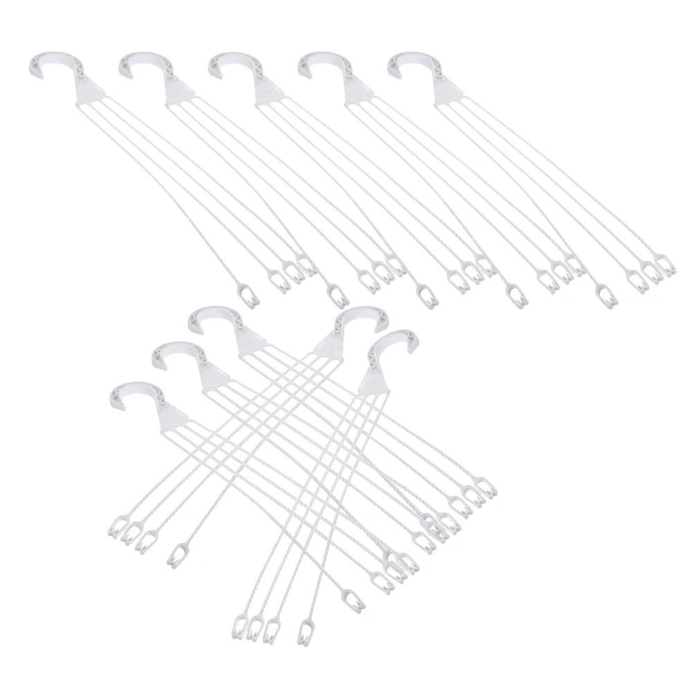 

10 Pcs Hanging Flower Pot Hook Plastic 360 Rotatable Hooks for Balcony Garden Desk Room Sturdy Portable Planter Storage